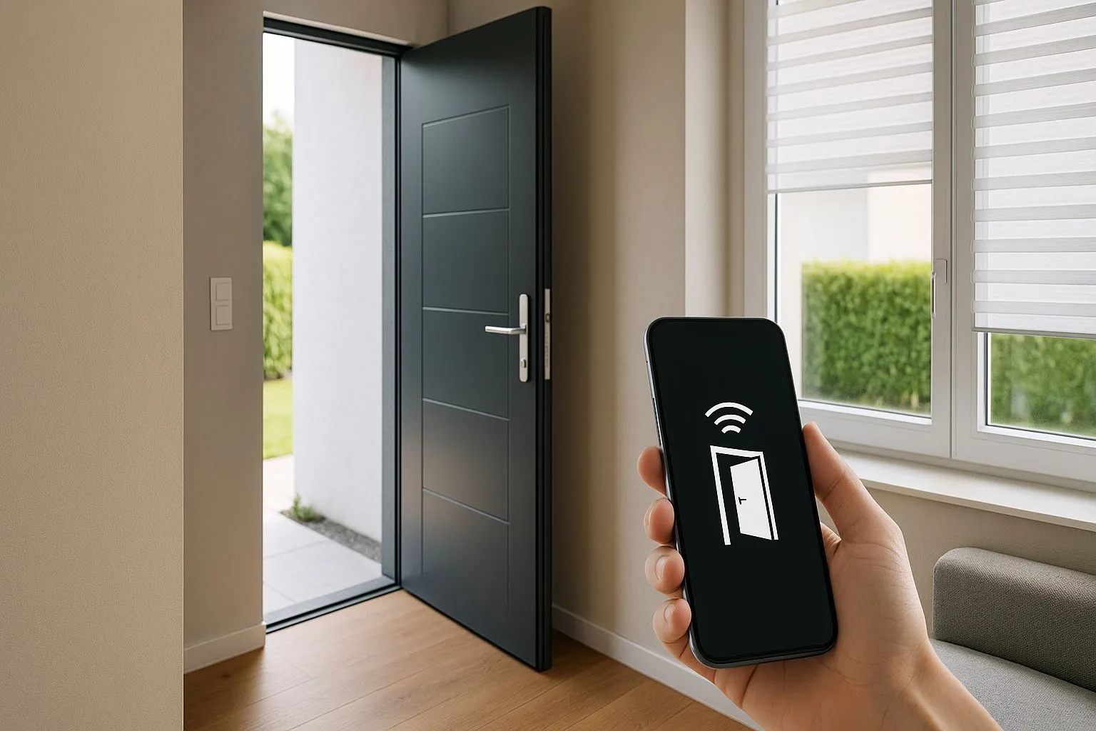 Porte à Ouverture à Distance , vente et pose sur Chateaugiron, Domloup, Rennes et le departement 35