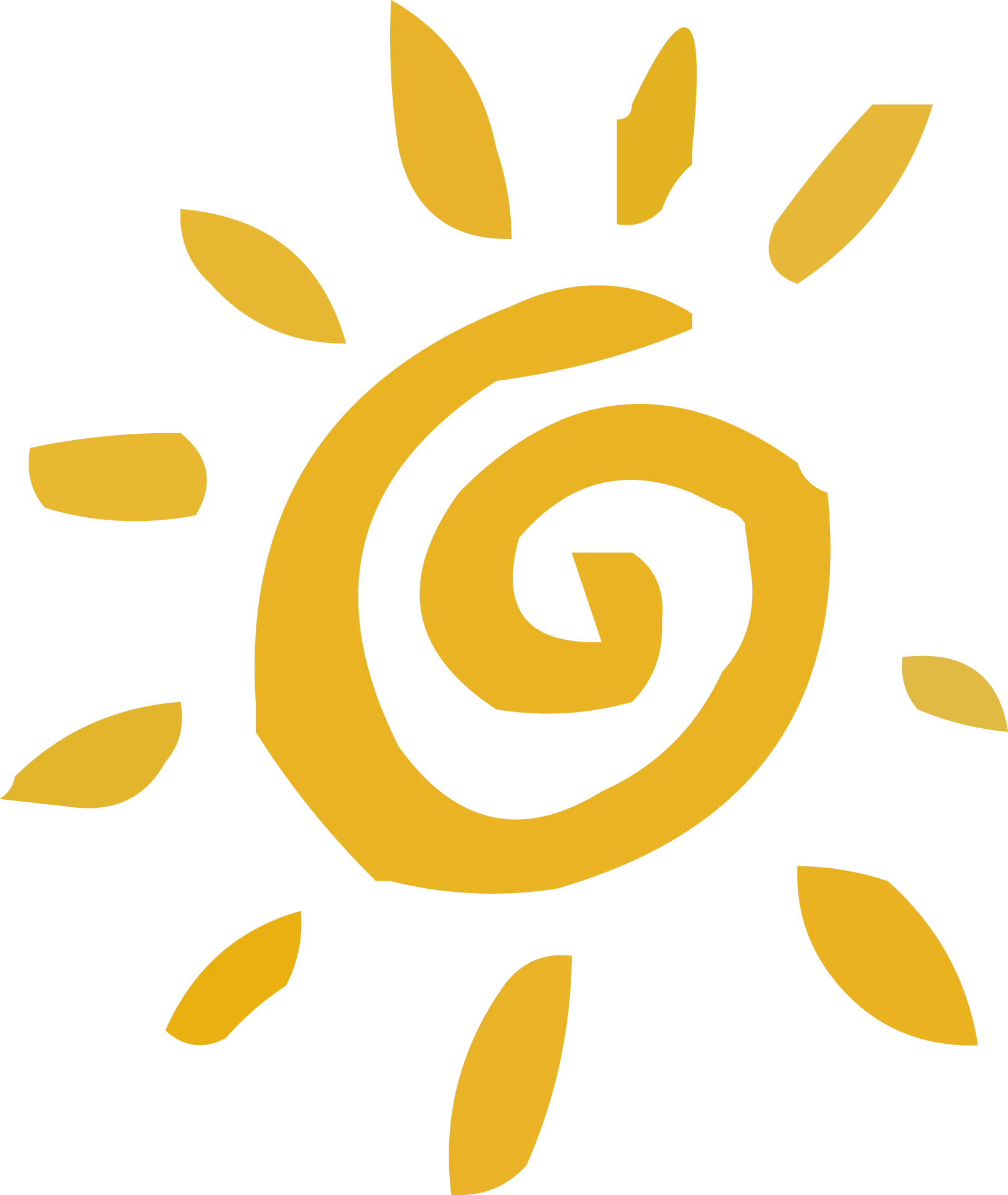 Forme soleil lié au logo d'espace ouverture vendeur et poseur de menuiseries sur Châteaugiron, Domloup, Rennes et sur le département d'Ille et Vilaine